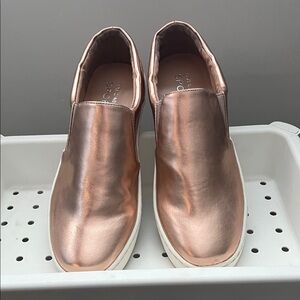Rose Gold Slip-On Sneakers